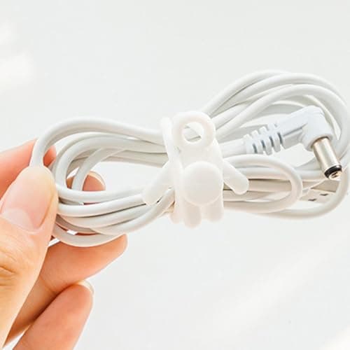 Silicone Cable Ties, 6 Pack Charging Cord Straps, Non Slip Headphone Wire Bundling Organizer, Functional Tool for Travel, Home, Office, Daily Use — view 3