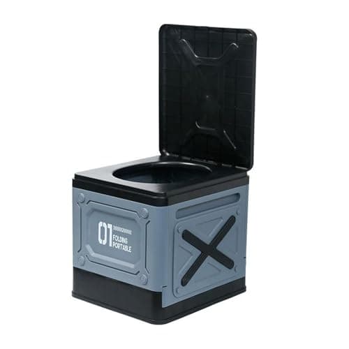 Multifunctional Foldable Portable Car Toilet Lightweight Outdoor Camping & Travel Emergency Toilet, Waterproof & Leak-Proof, Compact & Comfortable for Home, Camping, and Car Use