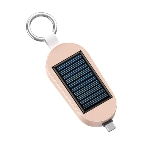 Solar Charger - 3000mah Solar powér Bank Keychain | Type C Bank Portable Key Ring | Keychain Portable Type C Charger Solar Powered | Portable Solar Powerr Charger With Wireless Watch Charging