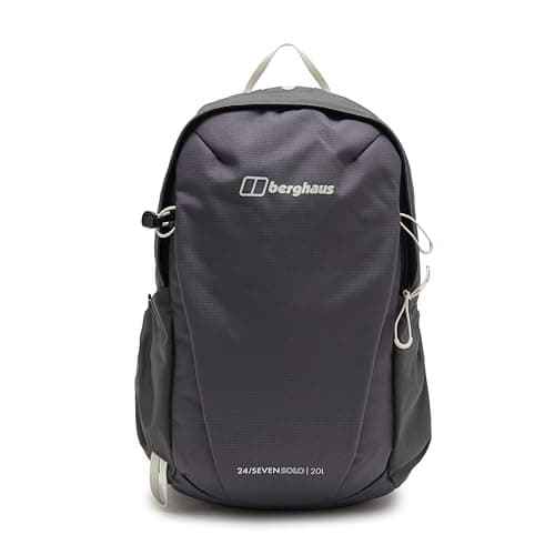 Berghaus 24/7 20L Rucksack with Laptop Sleeve & Walking Pole Holders, Hydration Compatible, Flow Technology, 45x23x22cm (Grey)