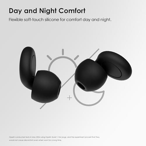 OPEIIN Ear Plugs for Sleep - Flexible Silicone for Superior Hearing Protection,Ultra-Soft Reusable Noise-Reducing Earplugs for Sleep, Focus, Travel | Custom Fit with 8 Tips in XS/S/M/L | 28dB (SNR) — view 6