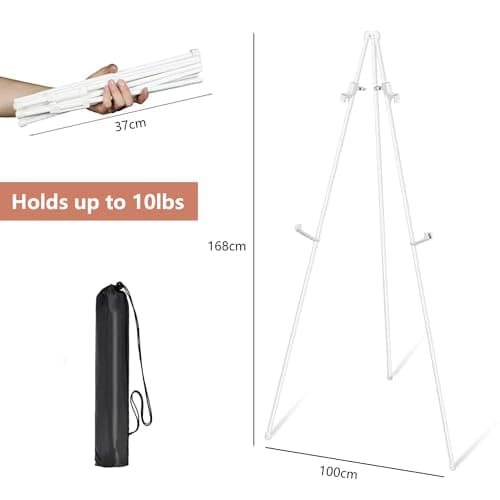 Hniuyun 168cm Adjustable Easel Stand Portable Tripod for Wedding Sign — view 2