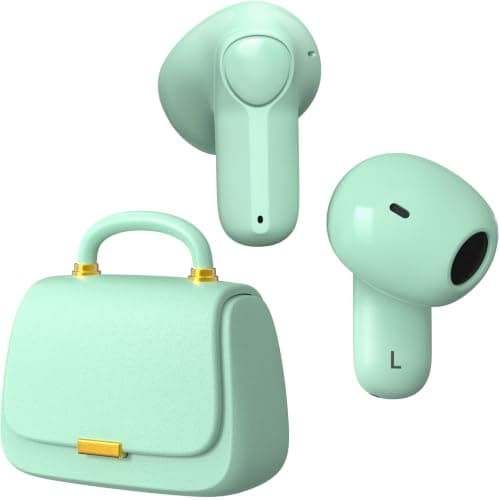 ANCwear Wireless Earbuds with Mini Handbag Case, 22H Playtime, Sage Green