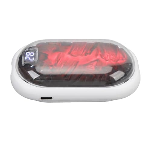 kaisudiAP Rechargeable Hand Warmer Power Bank, 3600mAh Portable Pocket Heater, Adjustable Temperature Settings, Charcoal Fire Ambiance Light, for Outdoor Activities Travel Camping — view 3