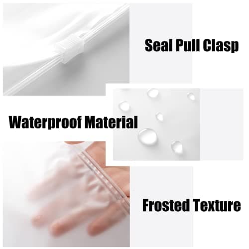 SULOLI 20PCS Travel Storage Bags Set, Reusable Saving Space Plastic Ziplock Seal Clothes Bags Frosted Waterproof Multifunctional Luggage Storage Pouch for Clothes, Shoes, Cosmetics — view 3