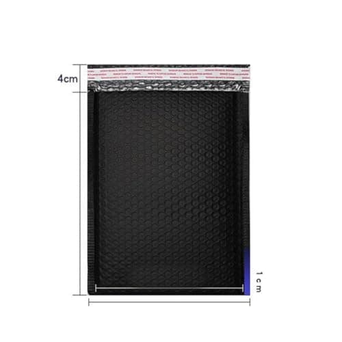 UTHCLO 50 Pcs Black Padded Envelopes Lightweight Pvc Packing Pouch with Tear Resistance and Shockproof Features, Practical Bubble Storage Bag for Transportation and Office Use — view 2