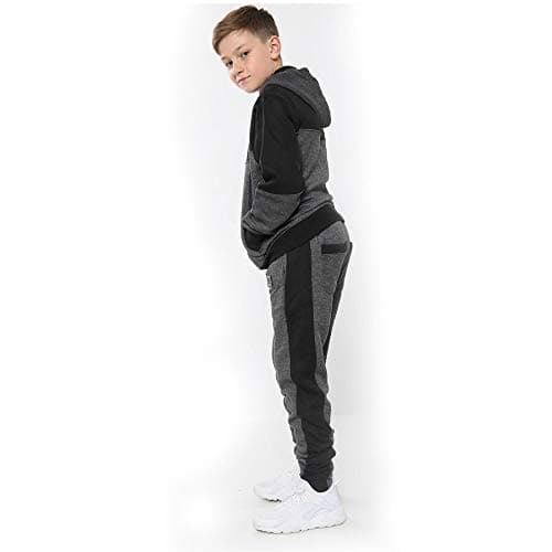 A2Z 4 Kids Cotton Tracksuit - T.S 602 Charcoal 7-8 — view 5