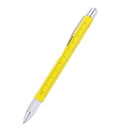 Diyeeni 9 in 1 Multitool Pen with LED Light, Screwdrivers (Yellow) — view 2