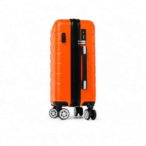 Set of 3 Pcs Luggage Hardshell Suitcase Light Weight, Orange — view 6