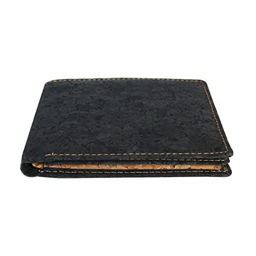 Boshiho RFID Blocking Wallet, Eco-Friendly Cork Slim Bifold Credit Card Holder Gift for Men & Women (0114-black) — view 4