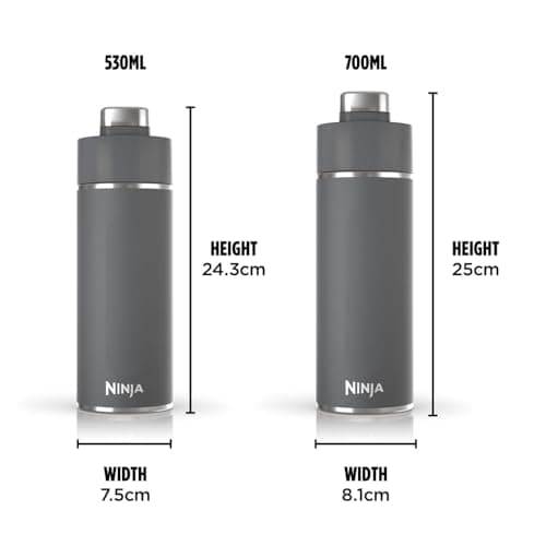 Ninja Thirsti 700ml Water Bottle with Leak-Proof Lid, Grey DW2401EUUKGY — view 5