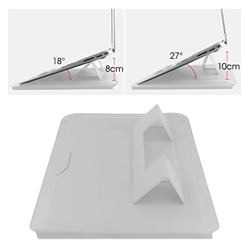 HoYiXi 15'' 16'' Laptop Sleeve Case Leather Bag for MacBook Pro 16 2021 & 2019/ASUS Vivobook 15/HUAWEI MateBook D15/HP 15.6" PC/MacBook Pro 15/Surface Laptop 3/Dell 15/ IdeaPad, Silver — view 4