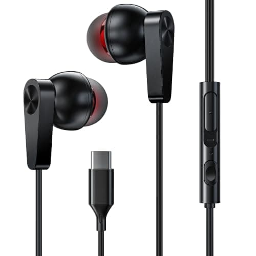 USB C Wired Earbuds with Mic, In-Ear Type C Noise Isolating Stereo Headset