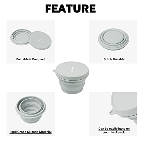 Fire-Maple Collapsible Camping Bowl | Portable Silicone Bowl with Lid | Hot-and-Cold Dinnerware for Backpacking Camping Travel Hiking (1000ml) — view 4