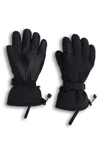 Animal Mens Edge Ski Gloves - Waterproof with PrimaLoft® Gold Insulation & Adjustable cuffs - Best for Spring Summer, Skiing, Snowboarding & Outdoors Jet Blac M