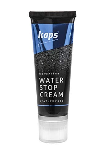 Kaps Quality Waterproofing Shoe Cream For Smooth Leather Boots, Nourishment With Natural Wax And Sponge Applicator, Water Stop, Many Colours (100 - neutral/transparent)