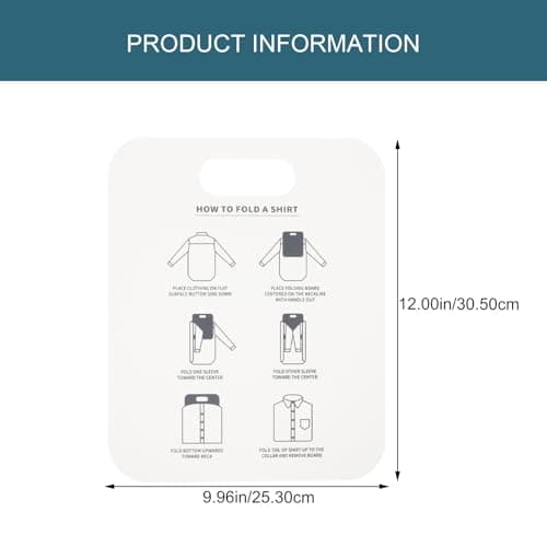 Alipis 2 Pack Shirt Folding Boards – Pp Plastic Clothes Folder for Laundry, Closet Organization & Travel Packing, Easy Fold Garment Organizer for Shirts, T- & Pants White 12 × 10 × 0. 04 in — view 4