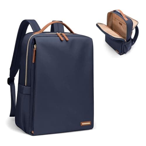 GOLF SUPAGS Stylish Laptop Backpack for Women Airline Approved Perfect for Work College and Travel Multi-Functional Casual Daypack Fits 15.6 Inch Notebook (Navy Blue)