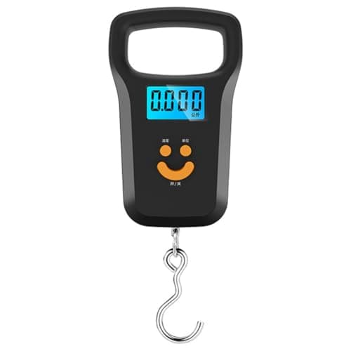 Ounfhtrttk LCD Digital Electronic 50Kg 10g Hanging Scale Pocket Scale Fishing Weights Kitchen Scale Travel Luggage Scales