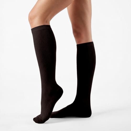 Compression Socks for Women Men Flying Flight Socks Compression Stockings Running Performance Compression Socks For Outdoor Running Cycling Fitness And Sports Support Calf Sleeves (Coffee, S) — view 2