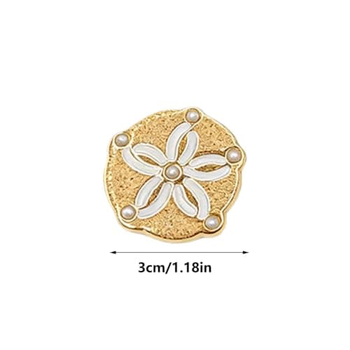 Sandal Charm,6 Pieces Gold Starfish Shoe Decoration, for clogs, sandals, slippers, and DIY ornaments, for New Year Birthday Social Occasions Beach Trip Daily Travel Outdoor — view 5