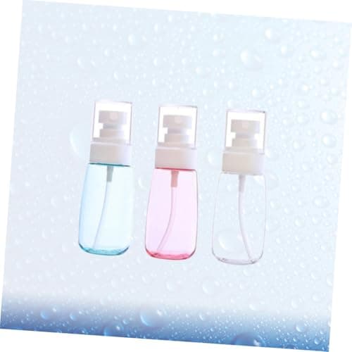 GANAZONO 3Pcs Portable Spray Bottles with Press Pump for Sunscreen Fine Mist Atomizer for Travel and Outdoor Use Refillable Transparent Blue Pink Petg Containers — view 2
