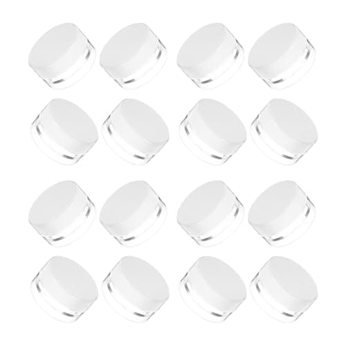 SEWOART 20pcs Cream Dispenser Jars with White Lids Small Plastic Cosmetic Containers for Travel and Daily Skin Care Convenient Lotion and Beauty Cream Storage Tub