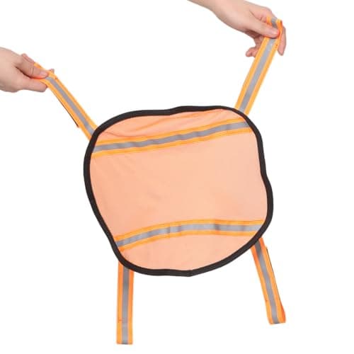SEWACC Orange Safety Panel with Reflective Strips for Backpack Hiking — view 4