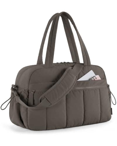 BAGSMART 24L Womens Gym Travel Bag, Weekend Overnight Cabin Bag, Wet Pocket