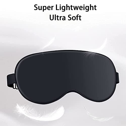 Silk Eye Mask, 2 Pack Natural Silk Sleep Mask with Adjustable Strap and Ear Plugs, Eye Sleep Shade Cover, Blocks Light Sleeping Eye Mask for Women Men — view 5