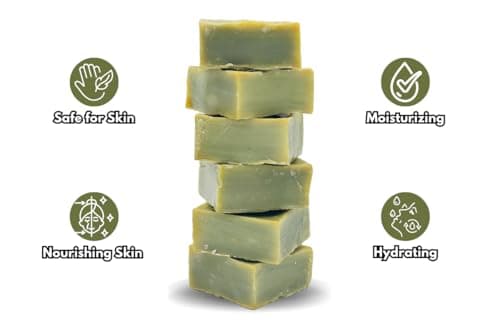 Pure Olive Oil Soap 6 Pcs 100% Natural Turkish Bar, Handmade, Cruelty-Free, Vegan, Moisturizing, Gentle on Skin and Hair, Suitable for Sensitive Skin, Eco-Friendly — view 6