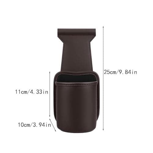 Car Door Cup Holder - PU Leather Organizer | 25x11x10cm Size, Lossless Car — view 5