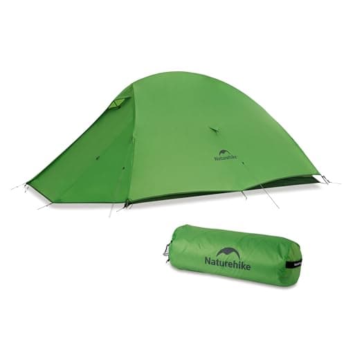 Naturehike Cloud Up 210T Polyester Camping Tent, Windproof Tent, 2 Person, Spring Green