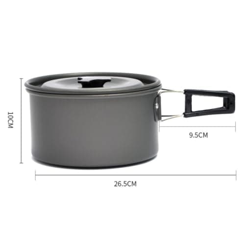 Lightweight Single Camping Pot, Foldable Aluminium Cookware for Backpackers — view 2