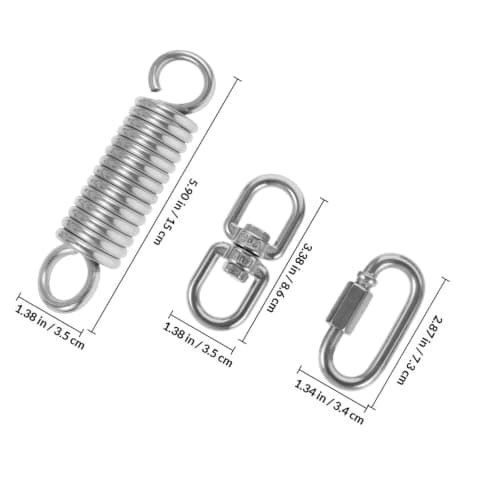 Hammock Chair Spring Set Silver Stainless Steel Outdoor Chair Lamp — view 2