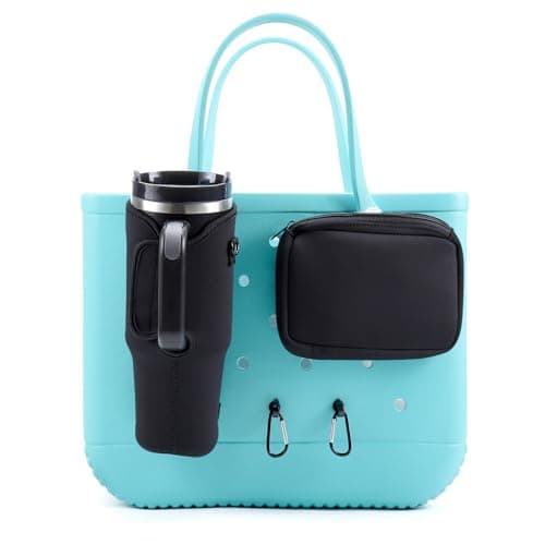 MEETI 4PCS Organizer Holder and Phone Accessory Compatible with Bogg Bag Original (Black)