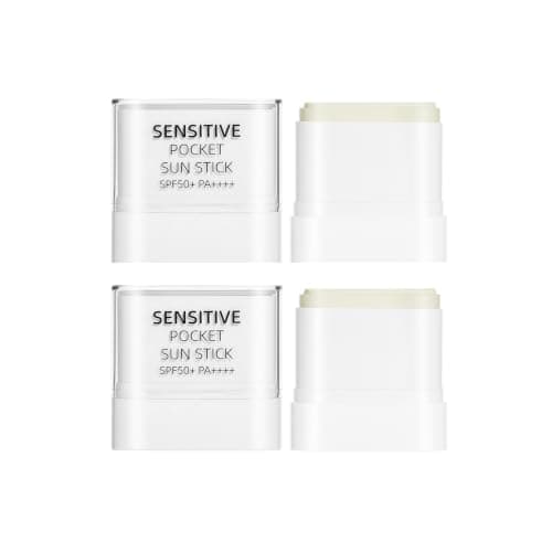 Mineral Sunscreen Stick for Face & Body, 2 Pack Sensitive Portable Matte Sun Stick SPF50, Travel Size, No White Cast, Lightweight & Non-Greasy Broad Spectrum Sun Protection for Daily Use