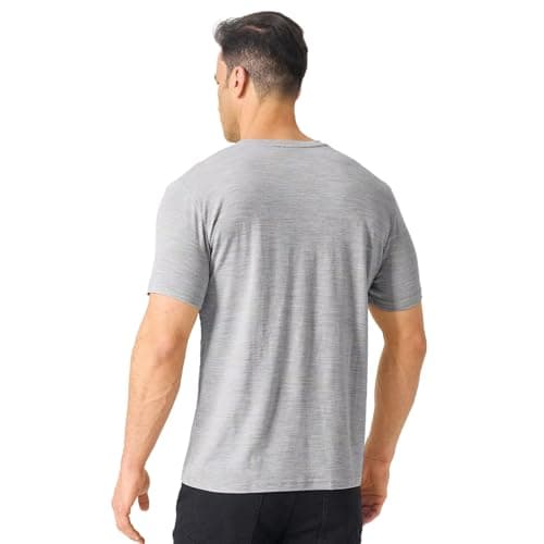 Merino Protect 100% Merino Wool T Shirt Mens Odor Resistance Base Layer Lightweight Hiking Travel T-Shirt Soft Undershirt — view 2