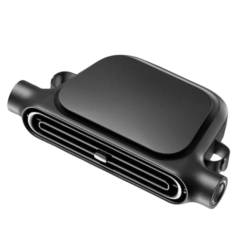 USB Powered Car Seat Fan Backseat Cooling Headrest Fan with Adjustable Speeds Portable Vehicle Fan for Kids Dogs Rear Seat Passengers Summer Travel Accessory Black (Black)