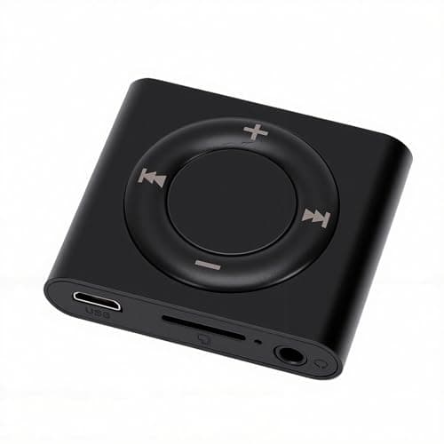Cocoarm MP3 Player Aluminum Alloy Music Player with Built in Speaker 64GB Card Support HiFi Sound 18 Hour Playback 3.5mm Earphones for Students Running Travel (Black) — view 5