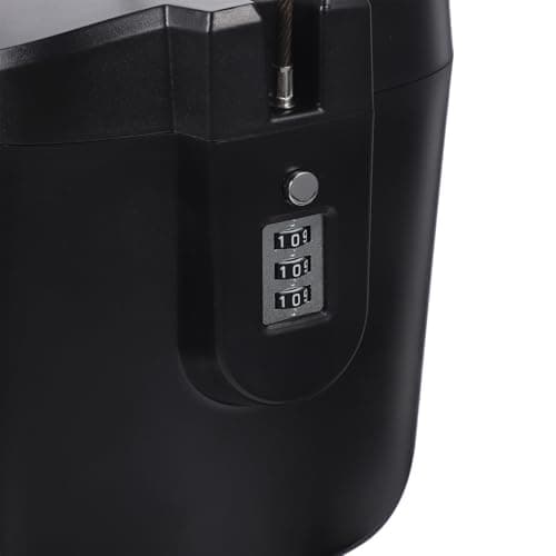 COHEALI Portable Black Abs Travel Security Box with Combination Lock, Large Capacity, Abrasion and Impact Resistant, Suitable for Watches and Power Banks, for Daily Life and Beach Safe — view 3