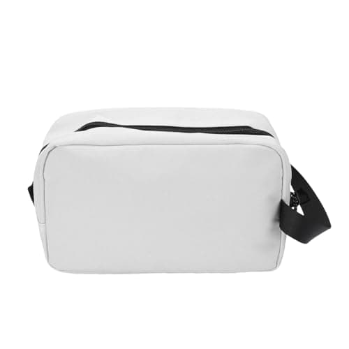 Xiuganpo Men Travel Toiletry Bag Water Nylon Hanging Toiletry Organizer with Mesh Pockets for Business Trip, Shaving Kit Portable Dopp Kit for Essentials Accessories (White)