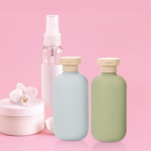 UPKOCH 2pcs Ml PE Flip Cap Refillable Shampoo Bottle Dispenser for Travel — view 5