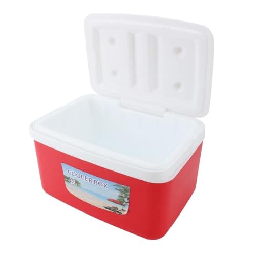 Hidyliu 8L Insulated Portable Cooler, Professional Hard Cooler Box with Portable Handle for Camping Picnic Beach Fishing Travel (Red) — view 4