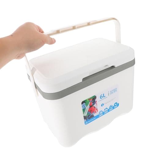 Portable Cooler Box 6 L White PP for Camping and Road Trips — view 3
