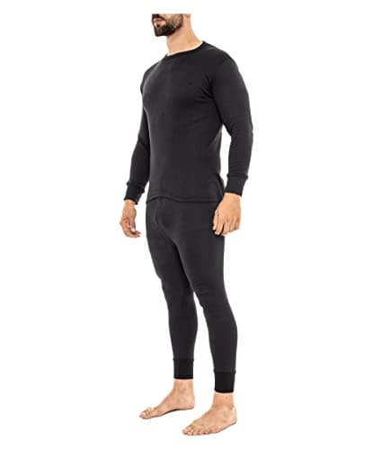 Heat Stoke®️ Pack of 2 Men's Thermal Long Johns Trouser Warm Base Layer Black Charcoal White S,M,L,XL,XXL (BLACK, L) — view 4