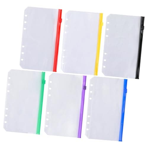 SEWACC 12pcs Portable Reusable Zipper Pouches File Folder Bags for Document Storage Cards Bills Holders for Luggage Packing Organizer