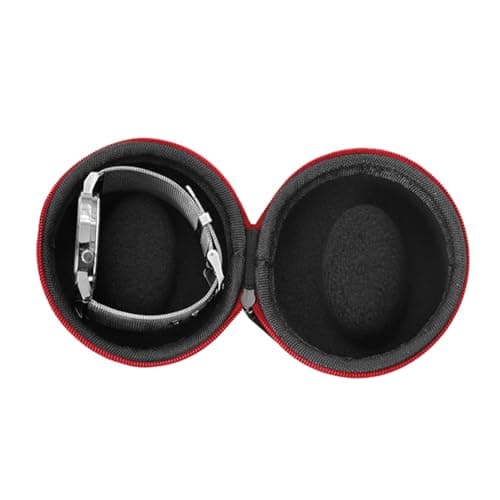 Ldirect 2 Pack Watch Travel Cases Single Watch Storage Boxes with Zipper for Most Smart Watches and Wristwatches up to 50mm (Red) — view 6