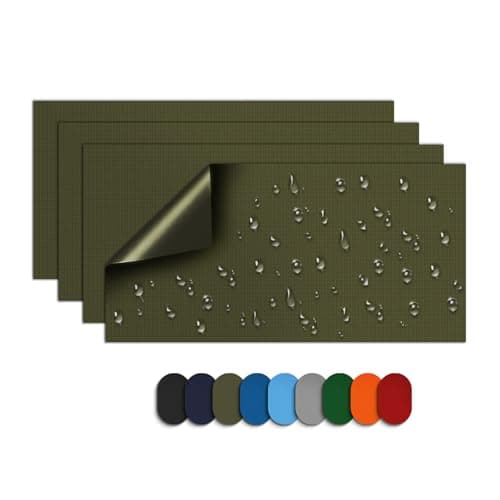 Skystuff 4pcs 10x20cm Nylon Repair Patch, Waterproof Self-Adhesive for Tent