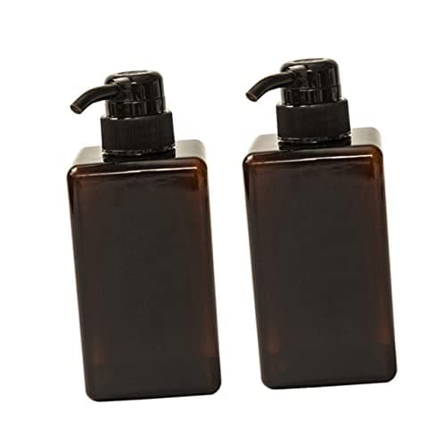 LALADEFIEE 2pcs 450ml Refillable Pump Bottles, Airless Moisturiser Pump Container, Large Capacity Plastic Shampoo Container for Travel, Hotel Use, Lotion and Soap Dispensing